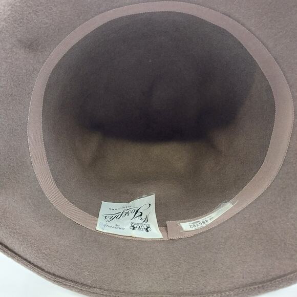 Mr Josephs Original Brown Fedora Felt Coche Hat w Multicolor Feathers New York main image 5